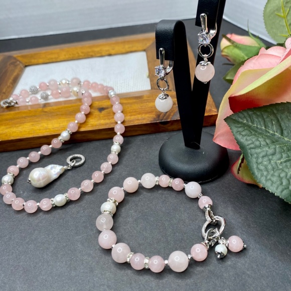 Natural gemstone jewellery set. - Picture 3 of 14